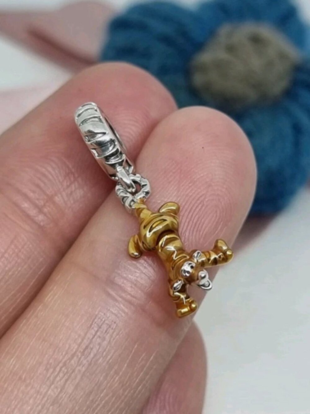 New Pandora S925 ALE Disney Winnie the Pooh Tigger Dangle Charm 792213C01